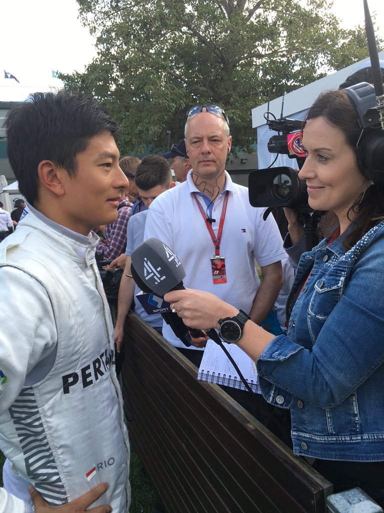 Still smiling. Good man. A lot of positives to take away from the rest of the weekend. Back fighting in Bahrain.