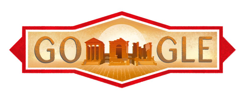 DooglesApp's tweet photo. Tunisia National Day 2016 #GoogleDoodle https://t.co/YQOoMfHCV7 via @DooglesApp #Tunisia #Tunisie #Sufetula #history https://t.co/C6gvSaPcUn