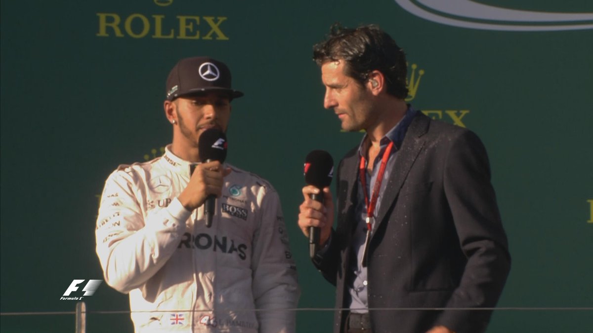F1's tweet photo. HAMILTON: "I've had it much worse in the first race: I take it this as a real bonus to come back from 7th" #AusGP https://t.co/PunyjZsy7m