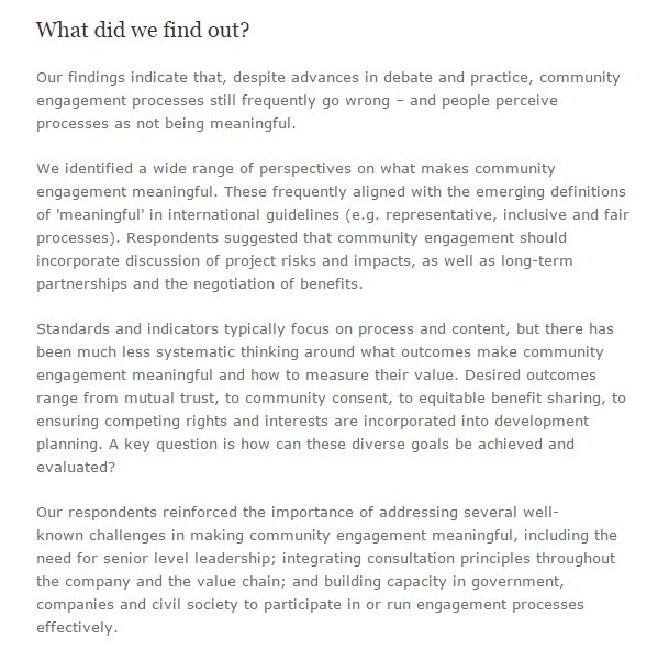 IIED's tweet photo. .@ECWenergy identifies 7 success factors for meaningful community engagement - https://t.co/qixDRXhJdM #extractives https://t.co/UrQ853qHuo