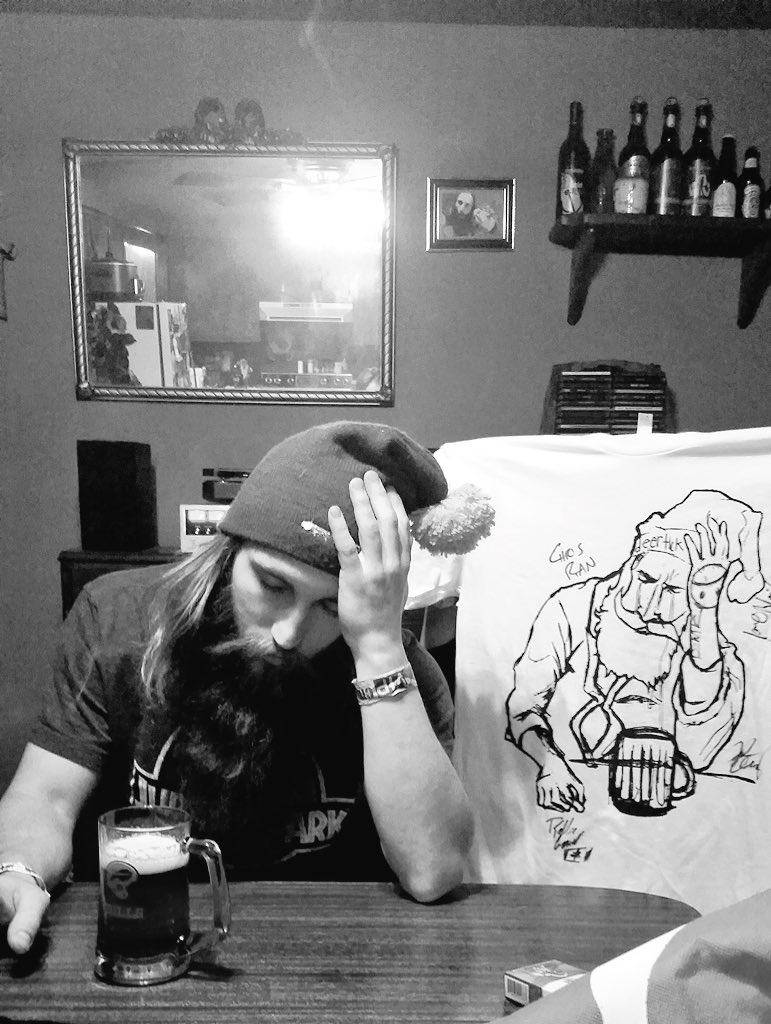 KeysTTSpaceship's tweet photo. Autographed self portrait. @deertickmusic #thankyou https://t.co/JigQ4lxlqG