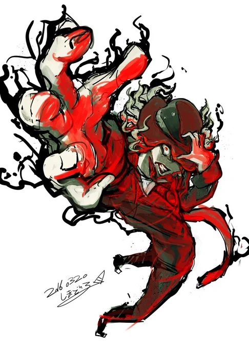 リハビリも兼ねてアヴェンジャーらくがき 