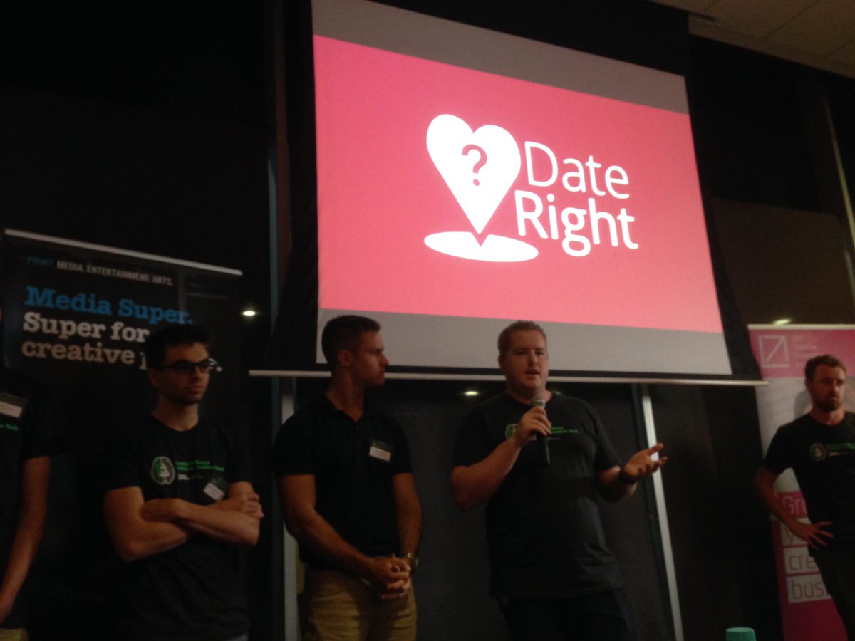 sbxr's tweet photo. Composit team on front of Date Right splash screen @QUTCEA #SWCreativeTech https://t.co/DjOkoCRWgl