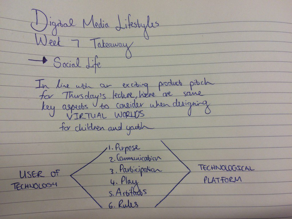stephani_pio's tweet image. Week 7 takeaway:When building virtual worlds for children and youth,it's NB to think of the following aspects #DML16