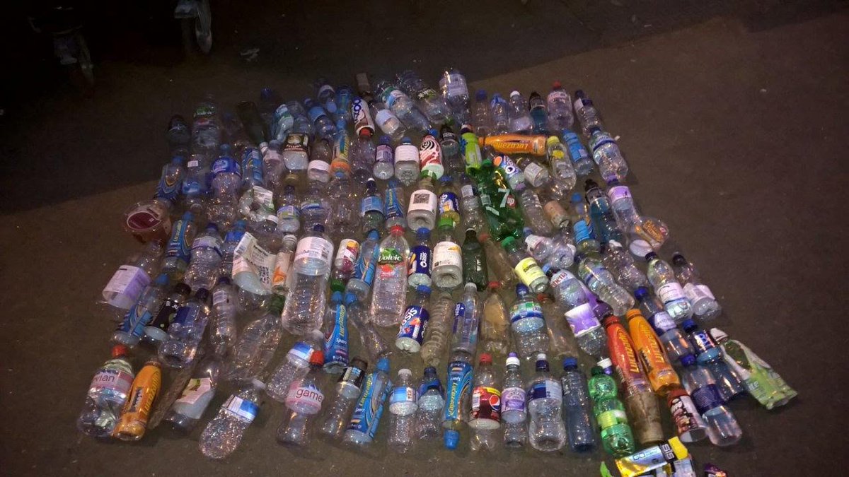 Dear all: please take your litter home - 150 plastic bottles were picked up at Putney last night #nottoddaytooplease