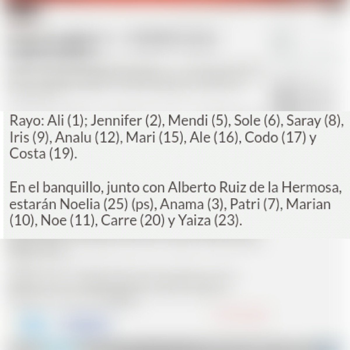 Athletic_Fem's tweet photo. XI del @RayoFemenino #RVMvATH #futfem https://t.co/mVDNSksnKh