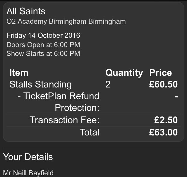 NeillNene's tweet image. #RedFlagTour @melblatt @ShazAllSaints @NatAllSaints @Nicole_Appleton going to be worth the wait 💯%