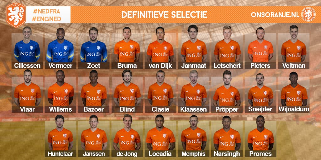 OnsOranje on Twitter: "De definitieve selectie van het Nederlands