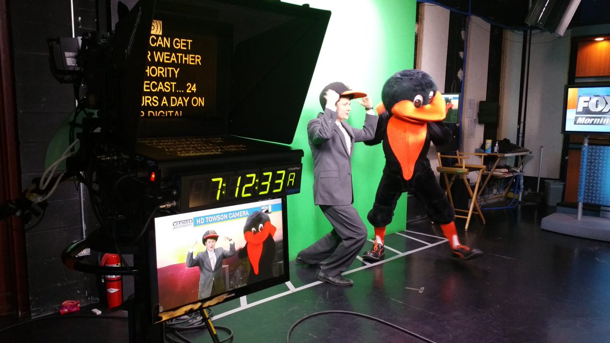 TomRodgersNews's tweet photo. @Orioles #OBird giving the forecast right now on @FOXBaltimore ... he doesn't just whistle! @wbffweatherman https://t.co/RCB6KBw1YN