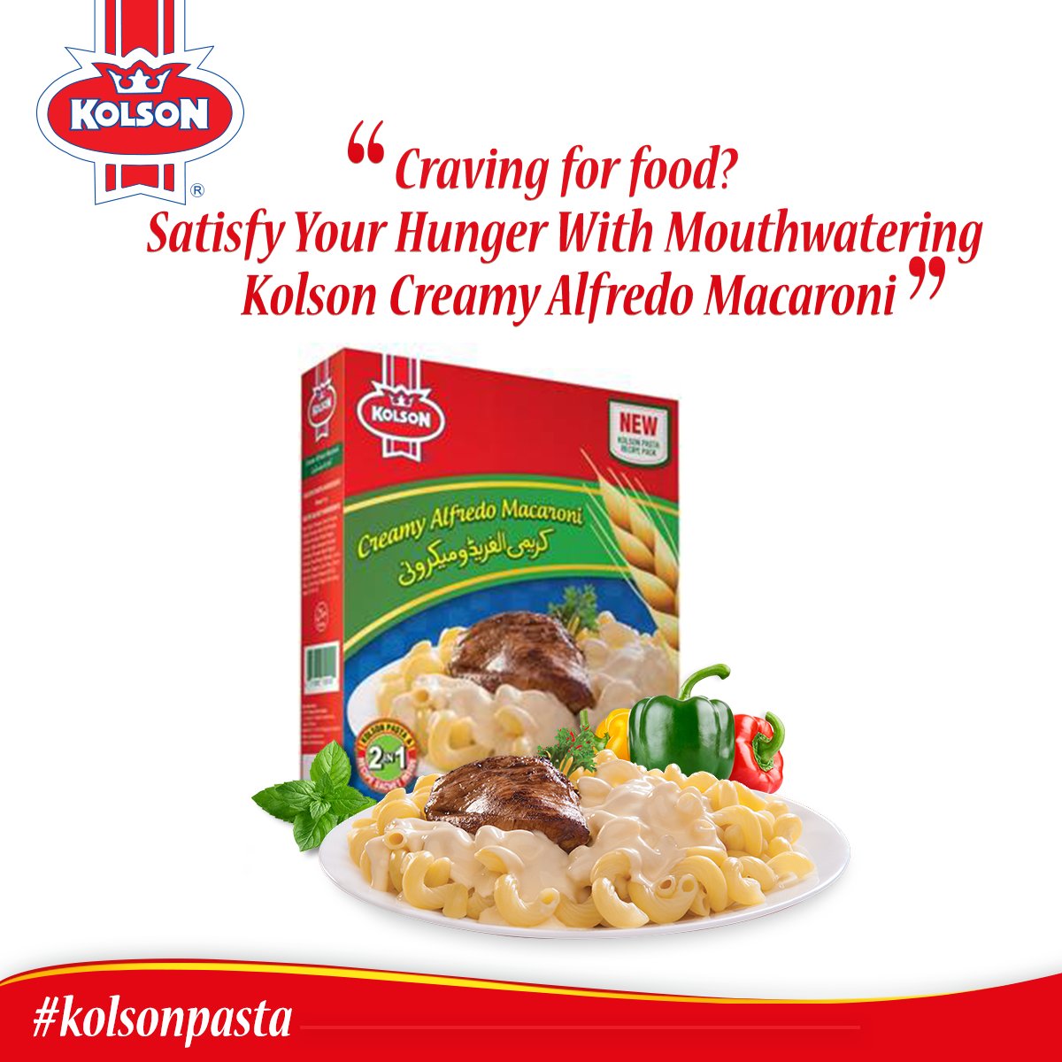 Kolson_Pasta's tweet photo. Craving for food?Satisfy your hunger with mouthwatering Kolson Creamy Alfredo Macaroni
#Kolsonpasta #Simplydelicious https://t.co/hgQHmjMbM7