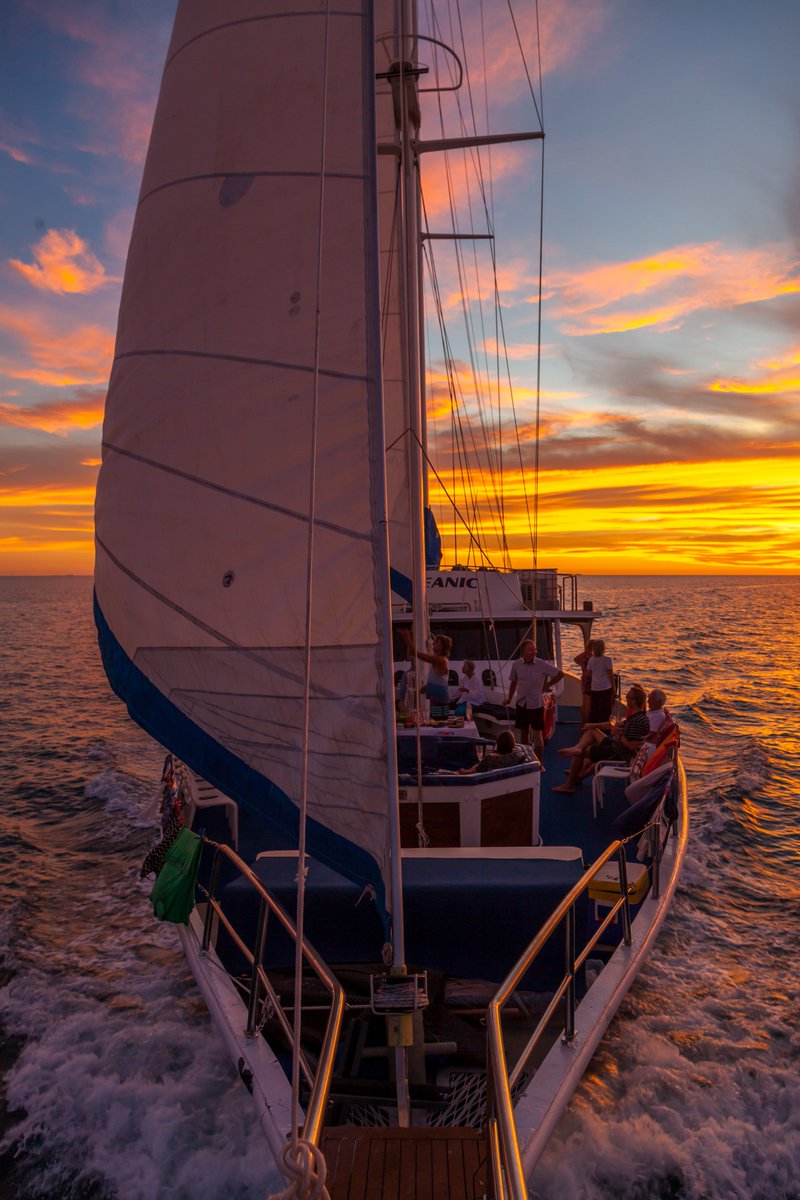 A perfect sunset onboard the Oceanic #KimberleyBucketList #ExploreTheKimberley