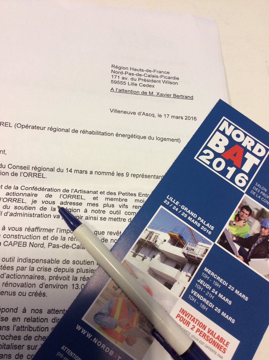 mortreuxpereira's tweet photo. #capeb NPdC écrit @xavierbertrand massifier la rénovation thermique #orrel #emploi #artisanat https://t.co/oiCQiQanxN