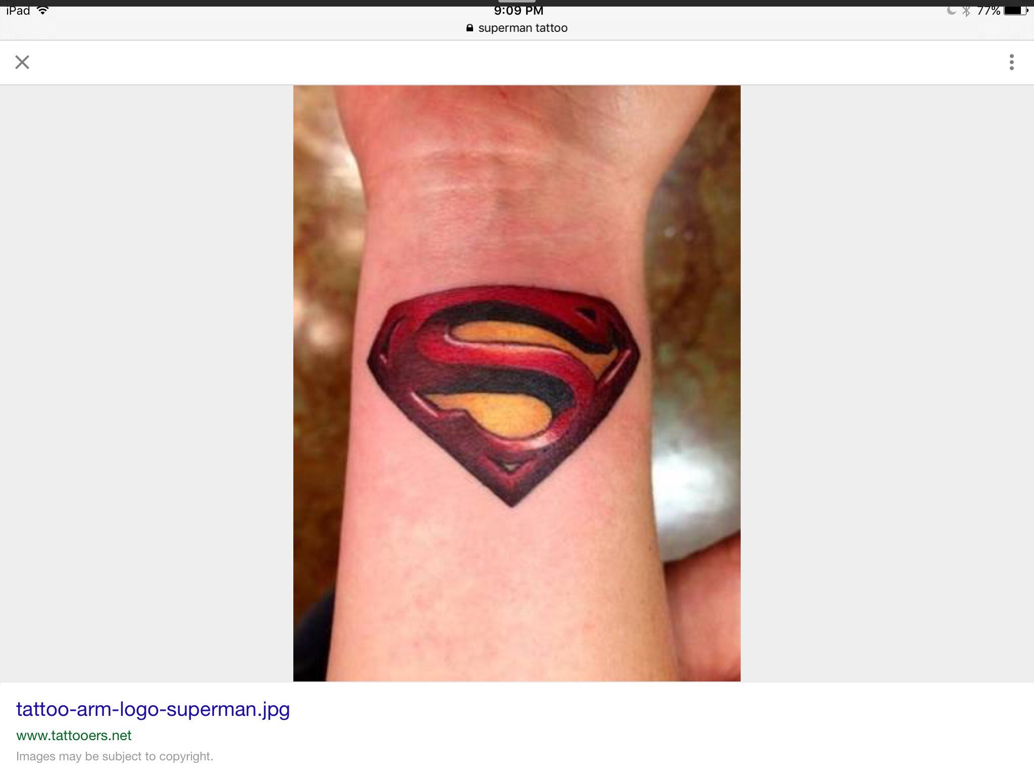 Daddy Jacks Body Art Studio : Tattoos : New : Superman Symbol by Mario