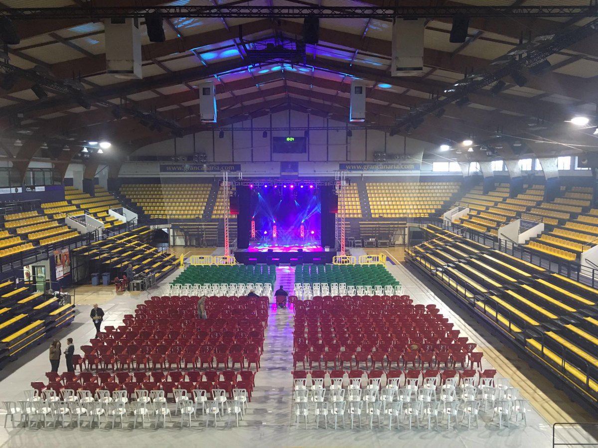 Montaje de "Yo también voy show" en el Centro Insular de Deportes de #GranCanaria