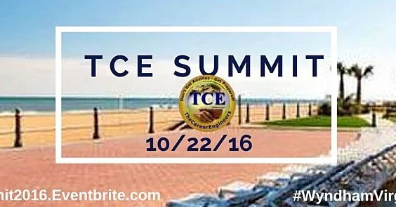 careerengineer's tweet photo. 2016 TCE Summit is on Facebook, like us!, Share us,  https://t.co/v8vOaZmFa8  #TCEsummit 2016 #virginiabeach https://t.co/MopeoKZklP