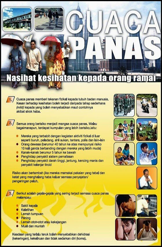 khairul_hafidz's tweet photo. Strok haba sudah meragut pun meragut nyawa manusia.

Ikuti panduan dari @KKMPutrajaya mengenai strok haba. https://t.co/yACvPq972x