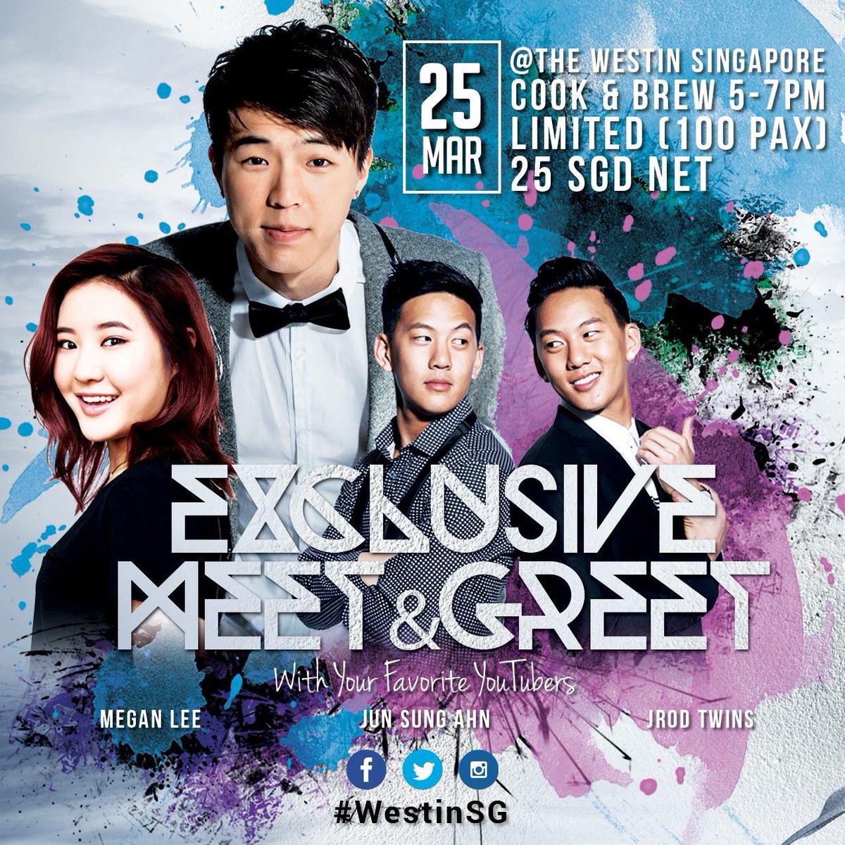 JrodTwins's tweet photo. Hey SINGAPORE! C ya Mar 25th!😊 Seats are limited grab them fast!🏃#WestinSG #SPG #CookAndBrew https://t.co/emeEspVJAn https://t.co/QO7UyLnBxN