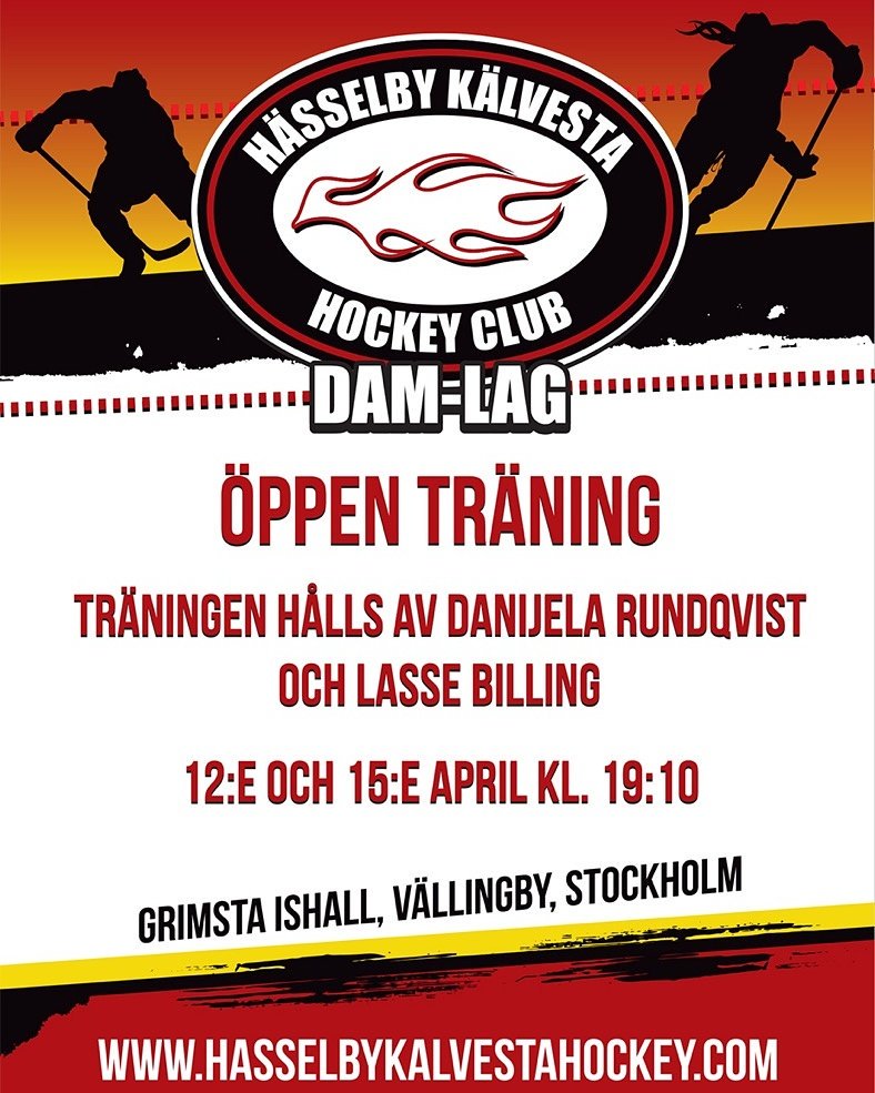Stolt som får vara på isen den 12e och 15e april, vi ses på Grimsta IP #hkhockeydam #danijelarundqvist #livetärnu 