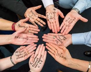 Together lets raise our hands to stop #CSE #HelpingHands #CSEDay16