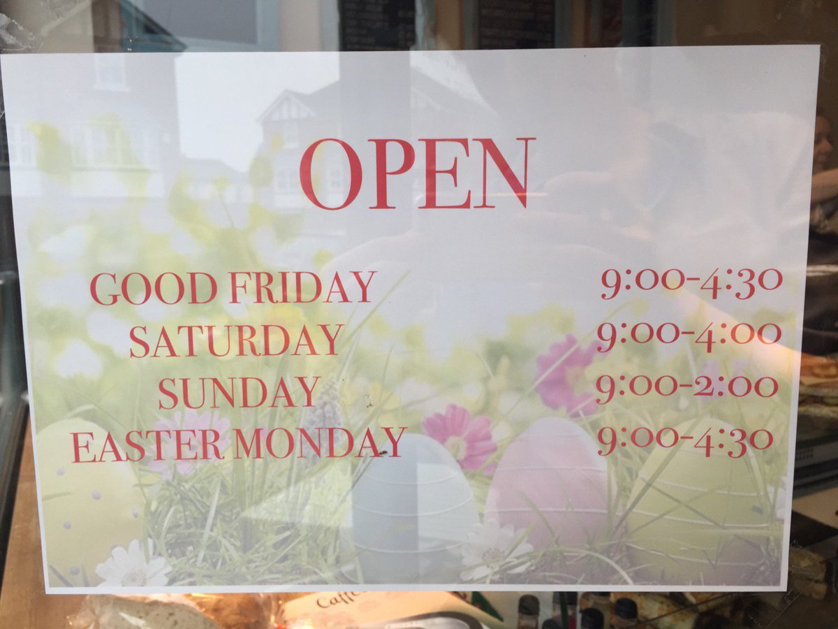 Easter opening times