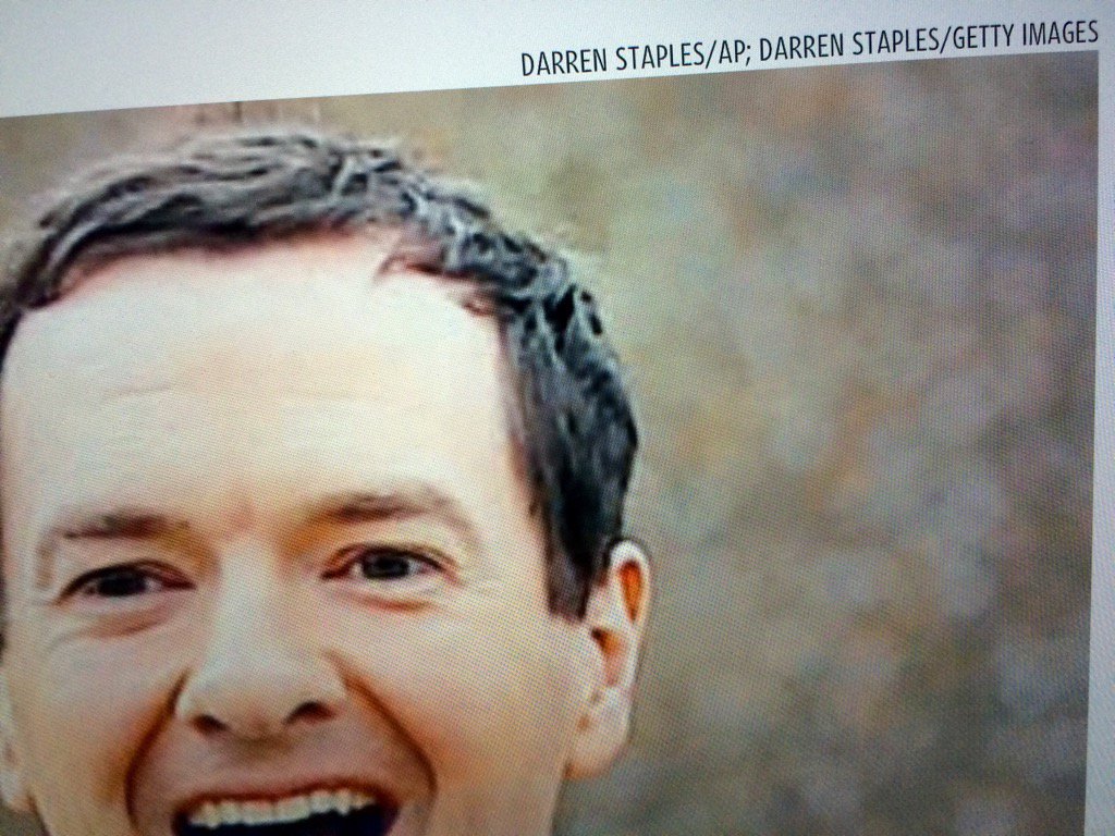 snapperdaz's tweet image. Loving my double bylined pic of the Chancellor in the Times. I work for neither company. #poolpic
