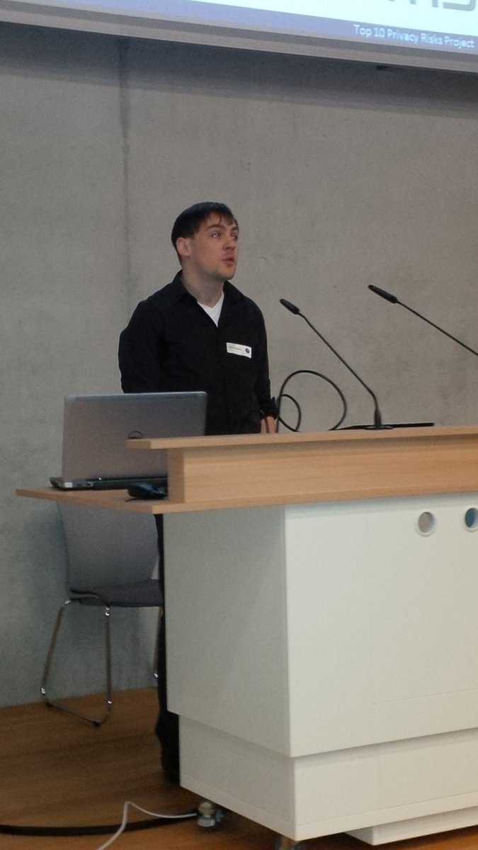 owasp_NL's tweet image. #OWASP BeNeLux-Day: Stefan Burgmair-  OWASP Top 10 Privacy Risks @OWASPLux @owasp_be  @owasp_NL #owaspbnl16