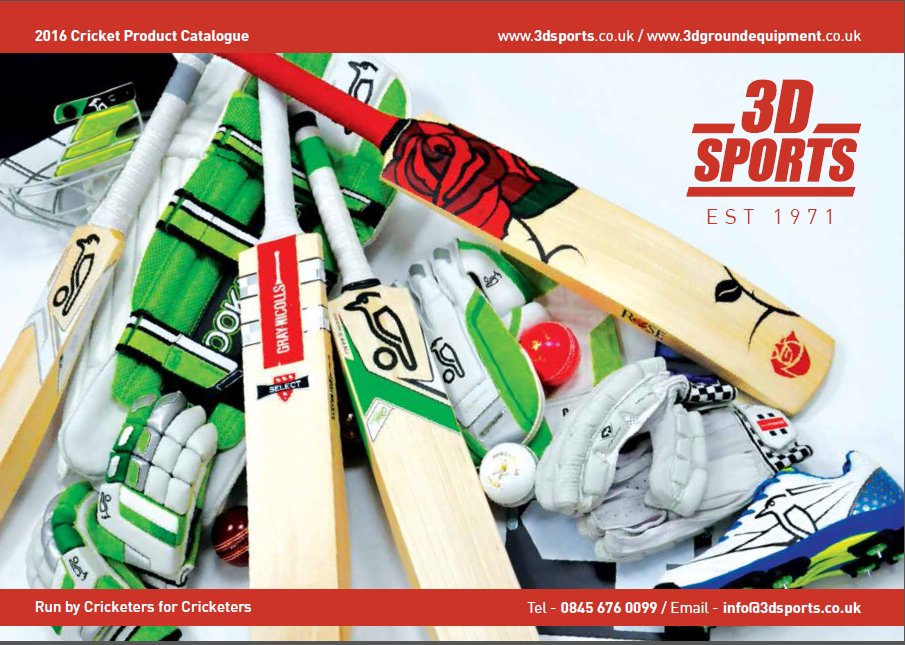 3DSportsCricket's tweet photo. View the 2016 3D Sports #cricket Catalogue at https://t.co/jA2UNLtC2H and choose your equipment for the season! https://t.co/PFCn2bwRRR