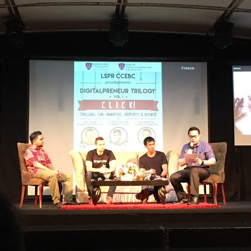 Sharing session with kak Yukka founder <a href="/brodofootwear/">www.bro.do</a>, kak Razi founder <a href="/setipedotcom/">SETIPE.COM</a>, kak Enda founder <a href="/SebangsaID/">SebangsaID</a>