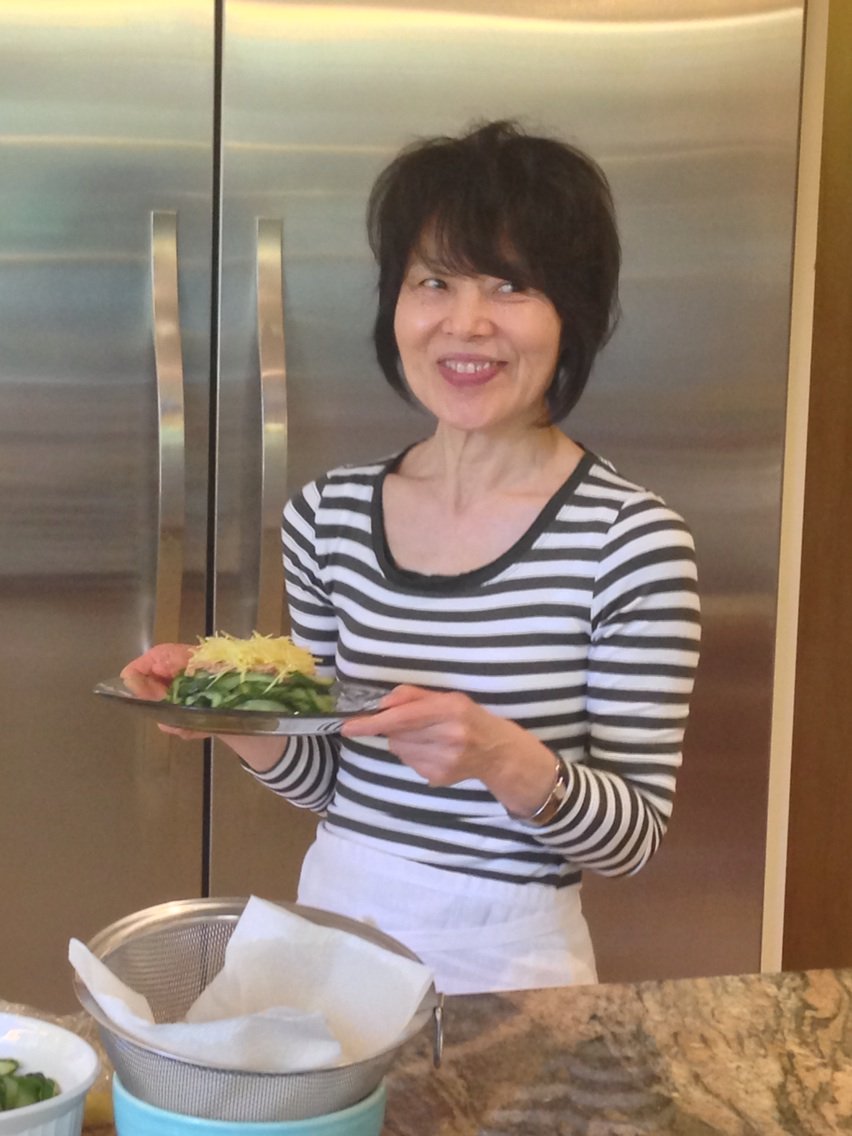 Harumi Kurihara, thanks for teaching us today with graciousness to make ono cucumber tsukemono!