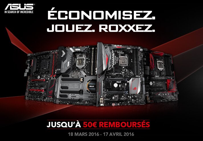 TopAchat's tweet photo. Jusqu'à 50 € remboursés sur les cartes maman @AsusFrance \o/

https://t.co/ujCj2rx6X4 https://t.co/C3mgJlOe1p