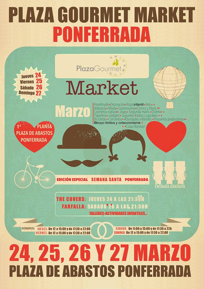 mimasmeya's tweet photo. En Semana Santa ven a vernos a la Plaza de Abastos en Ponferrada. Actividades, conciertos y muchas cosas bonitas! https://t.co/c9iVWlyqH3