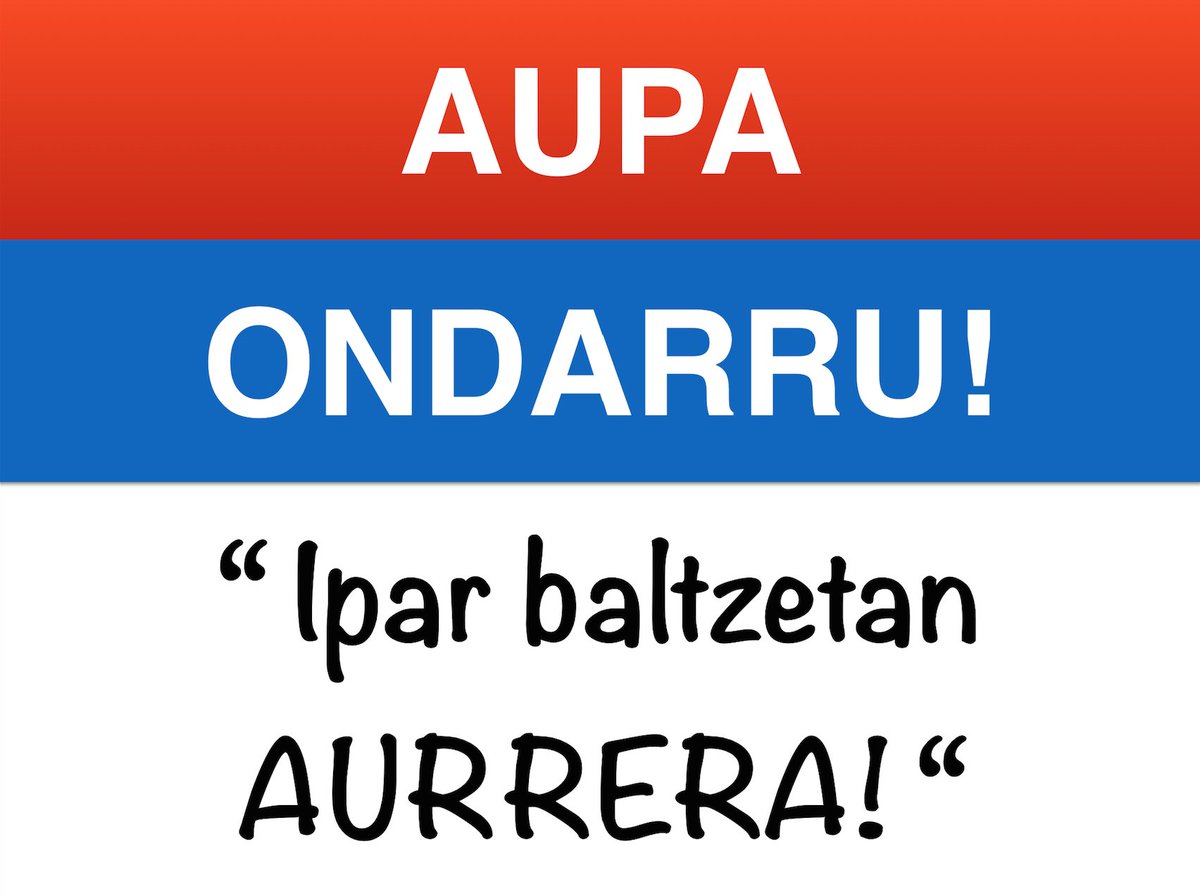 aurreraKE's tweet photo. "Aupa Ondarru, Ipar baltzetan AURRERA!"
#AupaAurrera https://t.co/PpQksvmeXq