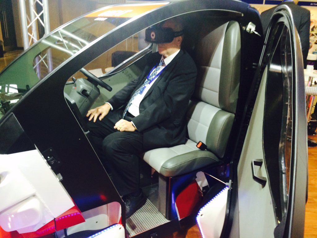 TSCatapult's tweet photo. If you're at #SmarterTravelLive try our Virtual Reality experience for a taste of the autonomous driving future! https://t.co/kjr0YZbPr6