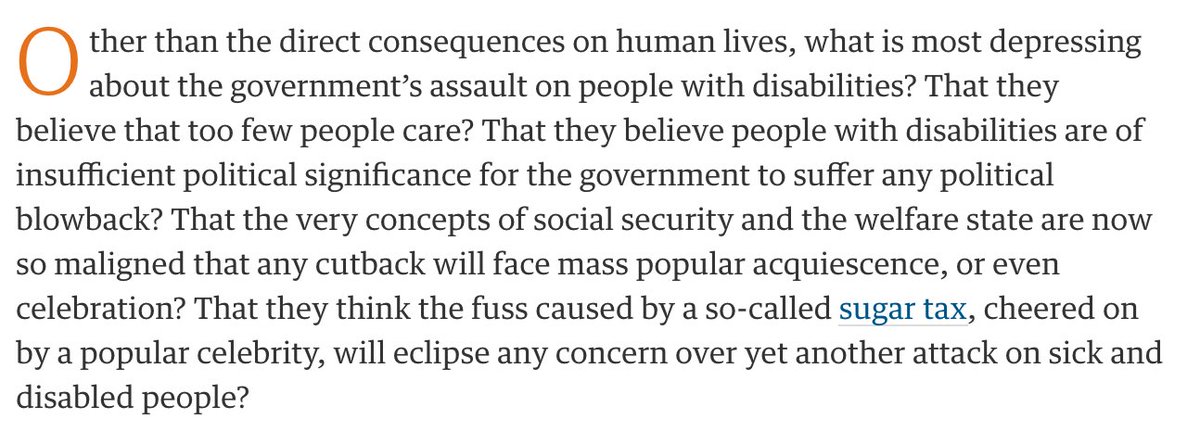 owenjonesjourno's tweet image. The government's attack on disabled people must be sent hurtling into reverse. My column: theguardian.com/commentisfree/…