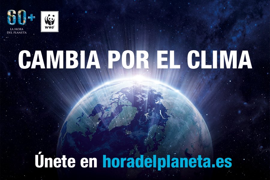 Nos hemos unido a la #horadelplaneta de <a href="/WWFespana/">WWF España 🐼</a> ¡Queda 1 día! Súmate y #ActúaporelClima ow.ly/Zl4jj