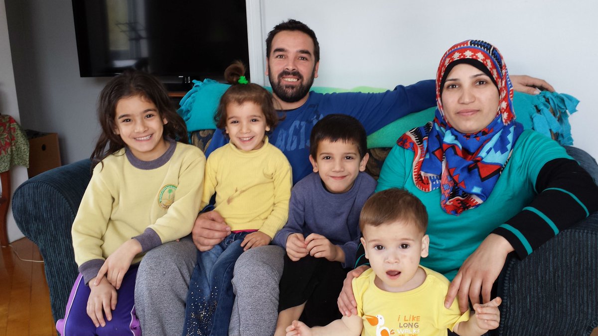 InfoMorningCB's tweet image. Meet CB's first Syrian refugee family, the Aabos. Full interview on Mon; preview @ 7:14 @ 92.1FM