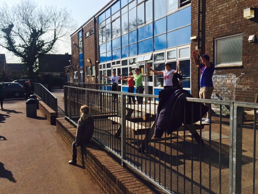 BristolBears's tweet photo. PIC: Jack Lam launches a @sportrelief danceathon for 500 children at Stoke Lodge Primary School. https://t.co/H4viD8BSgz