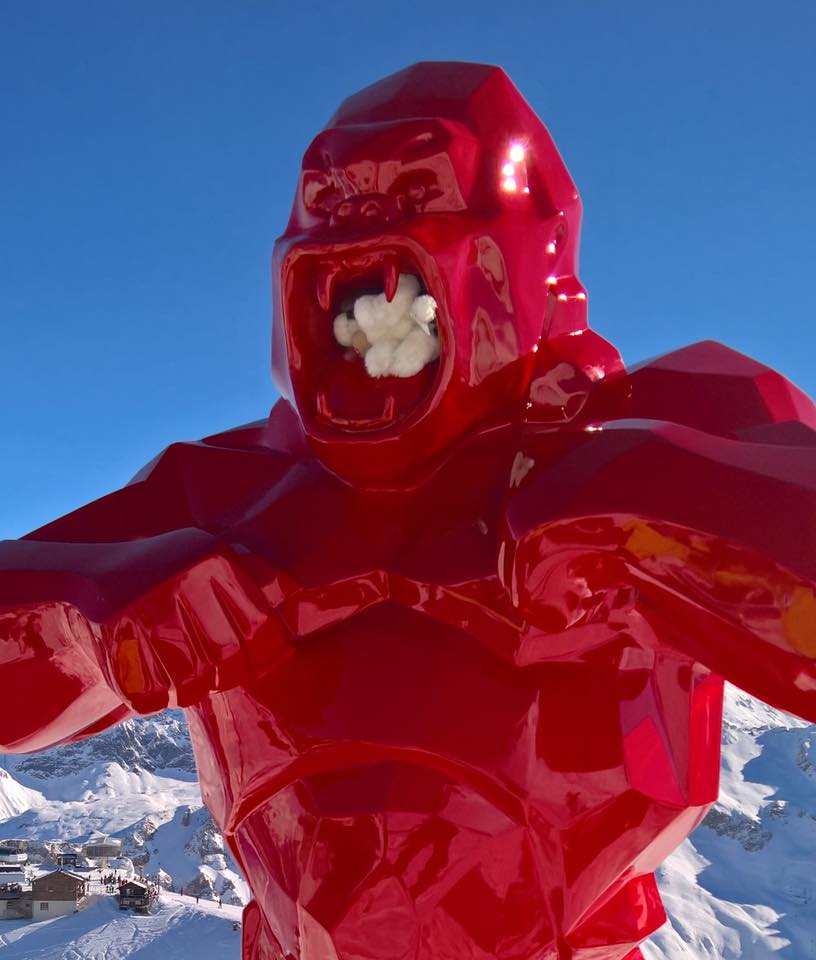 AlpineActionski's tweet photo. Did you know dogs and gorillas got on so well? @zsllondonzoo #skidog #albertaction @courchevel https://t.co/KTCiX7LI9C