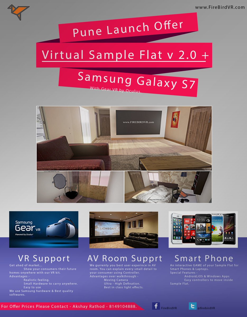 FirebirdVR's tweet image. Pune Launch tomorrow.
Recommend our revolutionary VR kit to your friends in Construction Sector.