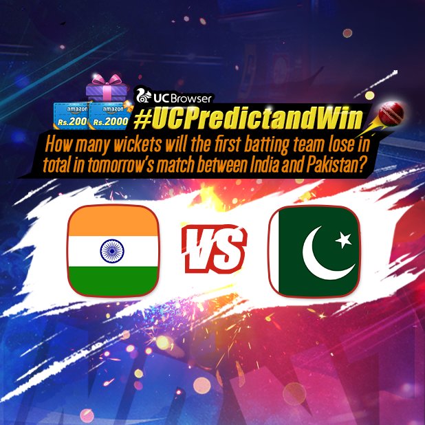 UCBrowser's tweet photo. #UCPredictandWin Support India! Make a prediction! 2 participant can win Amazon Gift Card worth Rs.2000! https://t.co/DBiC3uYSXk