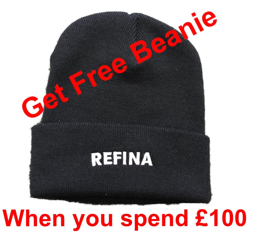 Spend £100 on Refina Products and received a free beanie!! #Refina #Plastering #Free