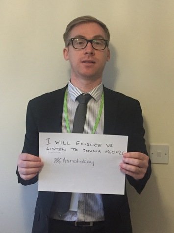 Our DCS <a href="/james_jmw/">JamesW</a> pledging that we will continue to listen to C&amp;YP <a href="/WiganCouncil/">Wigan Council</a> <a href="/NotOkayGM/">It's Not Okay</a> #CSEDay2016