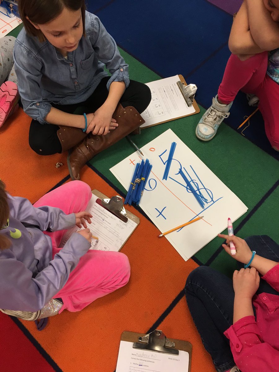 k_blomdahl's tweet photo. Addition and Subtraction with regrouping #SmartFirstGraders https://t.co/UklxAqE2UG