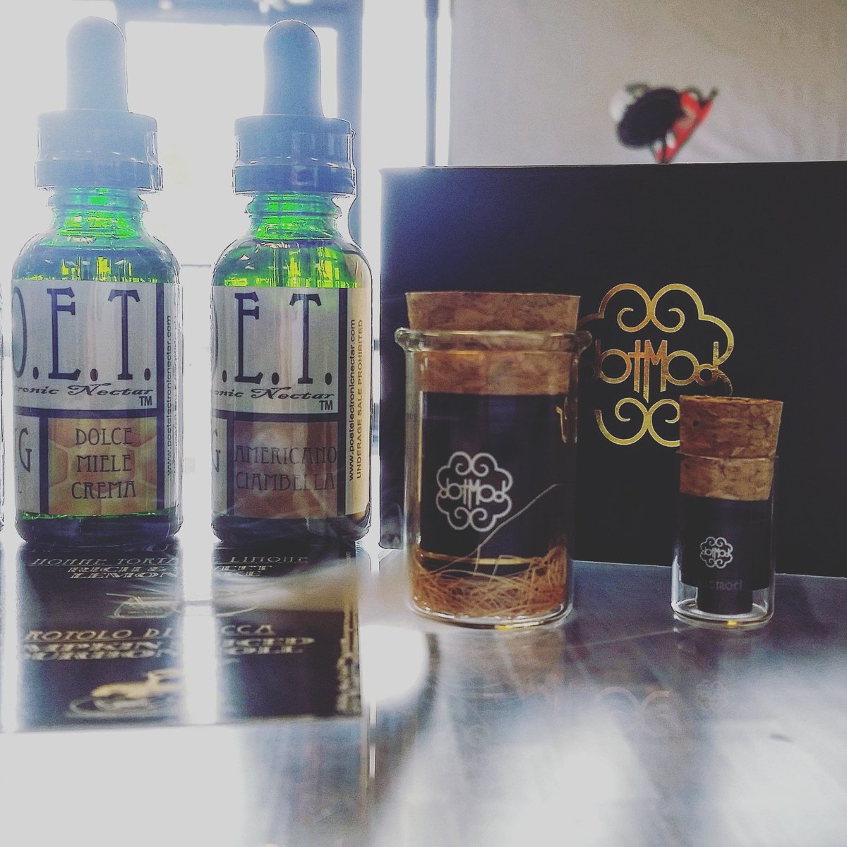 #Vapemail! We have the #Petriv2 by #DotMod in stock as well as three flavors by P.O.E.T. Come check 'em out!