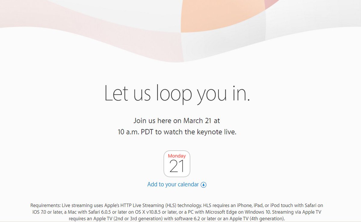 GDGBoston's tweet photo. How to watch live stream of Apple’s “Loop you in” keynote on 3/21 on Windows and Android - https://t.co/YA00LYuWG9 https://t.co/EQKY0bpGcF