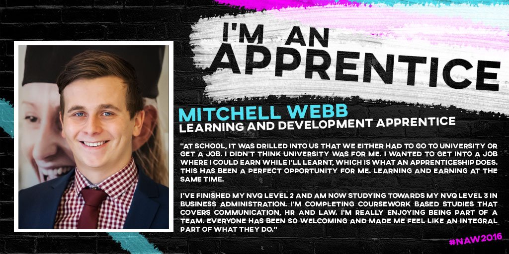 apprenticeACDMY's tweet image. Mitchell has been an apprentice with us for 18 months. #growwithus #apprentices #NAW2016 @TrainingStoreys
