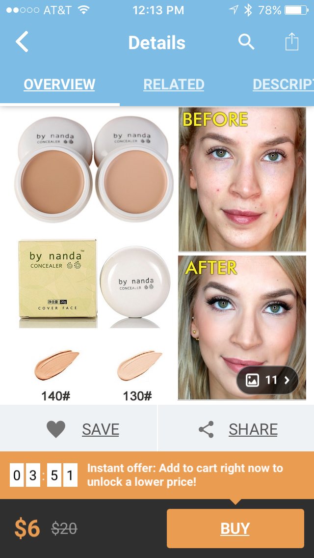 MadeByMarcie's tweet photo. @leighannsays your pic is on this concealer product in the WISH APP. https://t.co/1N8uq5Bp1K