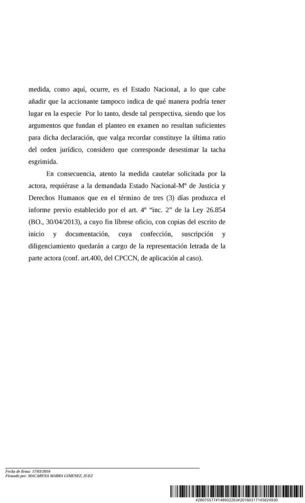 TInfojus's tweet photo. Por el amparo presentado por @sipreba una jueza pidió explicaciones al Min. de Justicia por los archivos borrados. https://t.co/UrnZzin4mB