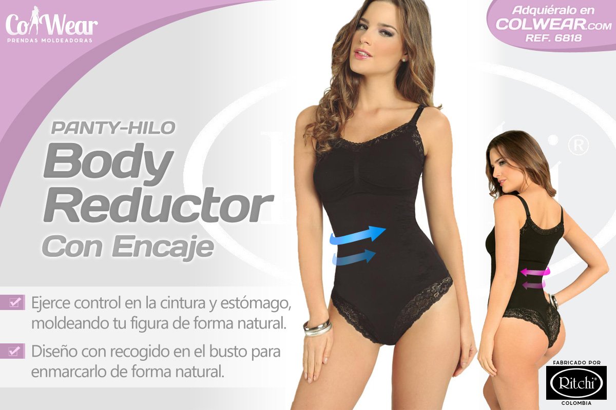 Colwear Fajas Ritchi on X: Body Reductor Panty-Hilo Con Encaje