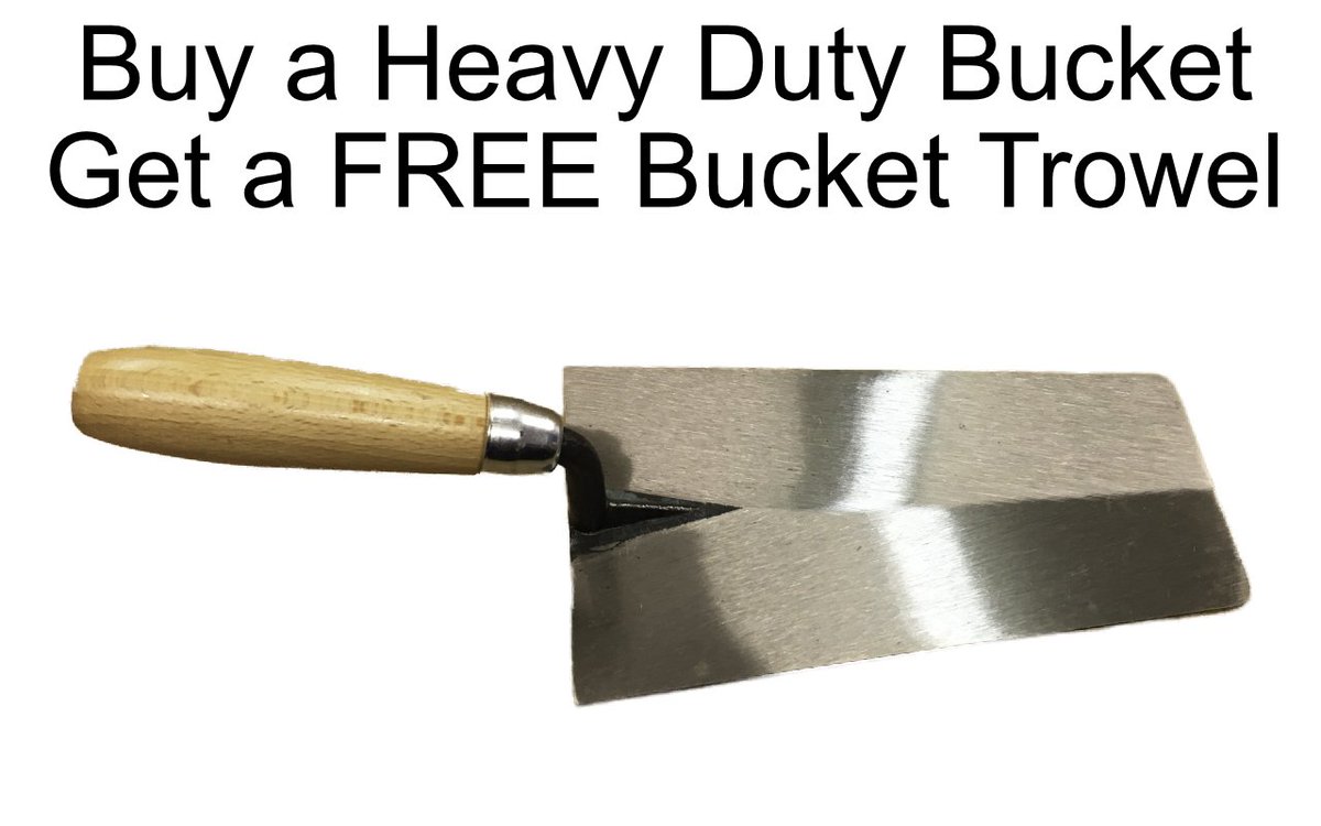 Starting today we are giving away a FREE Bucket Trowel with every Heavy Duty Black Buckets! #Buckets #HeavyDuty